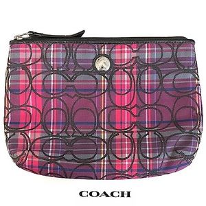 coach makeup bolsa pink